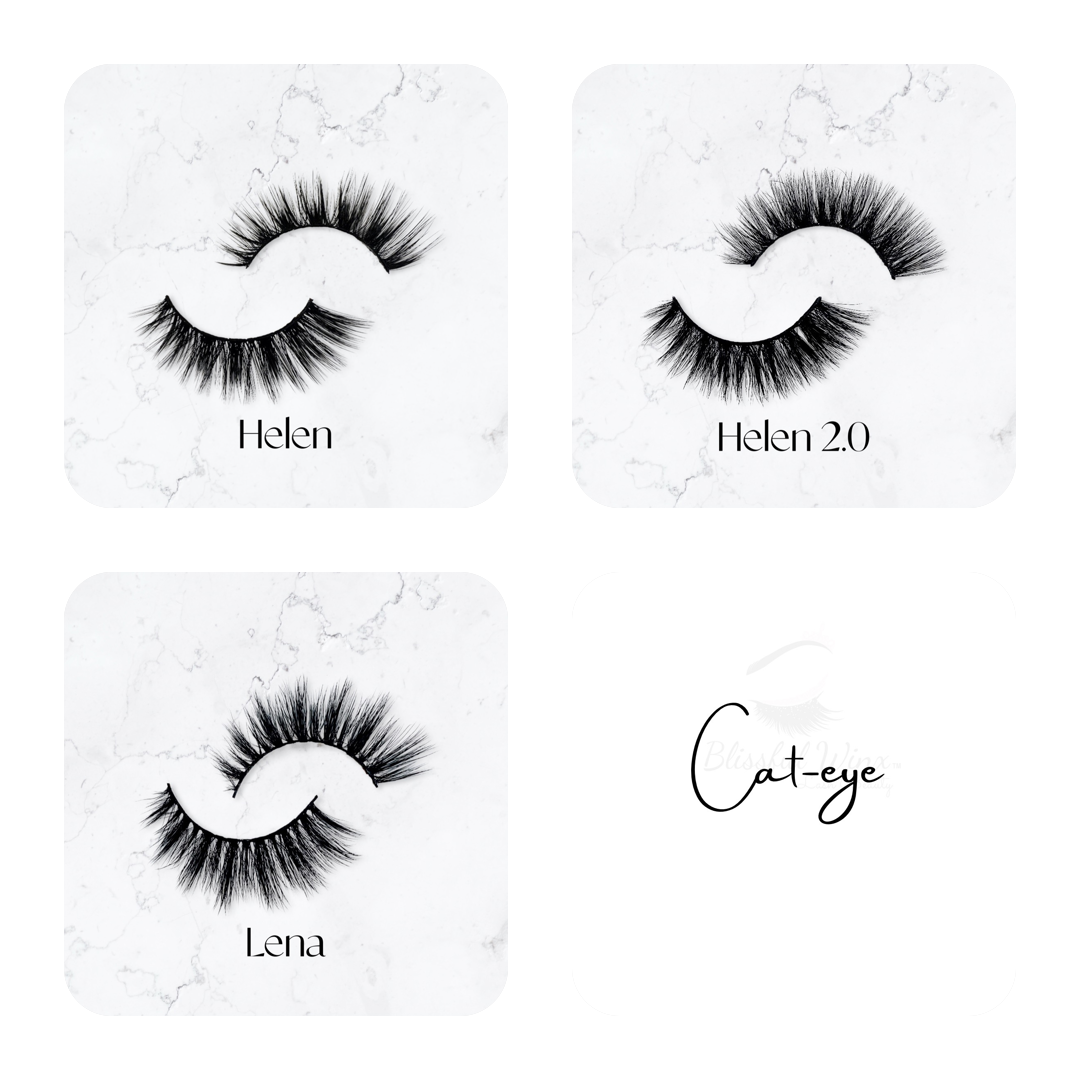 Cat-eye set, Helen, Helen2.0, and Lena lash