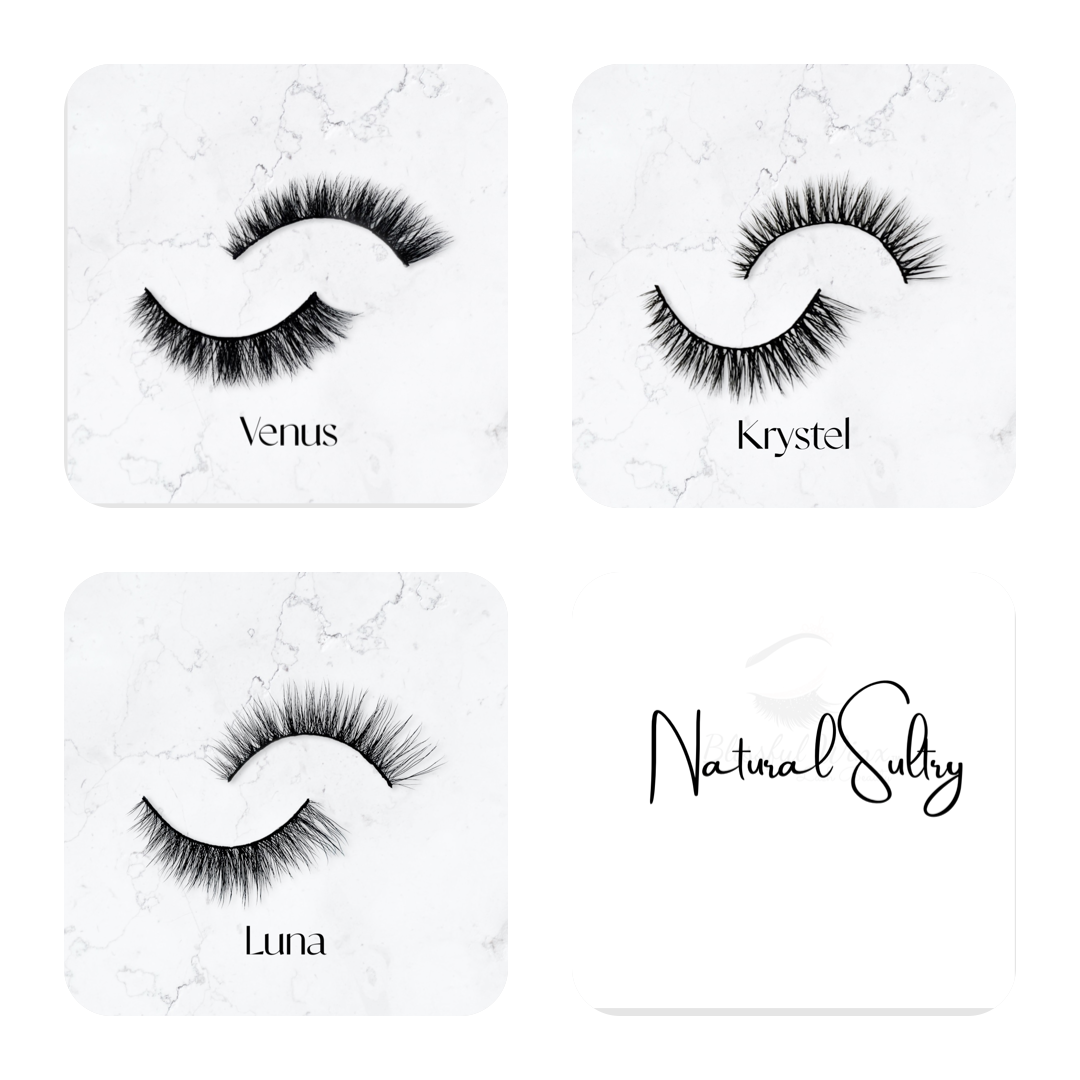 Natural Sultry set, Venus, Krystel, and Luna lash