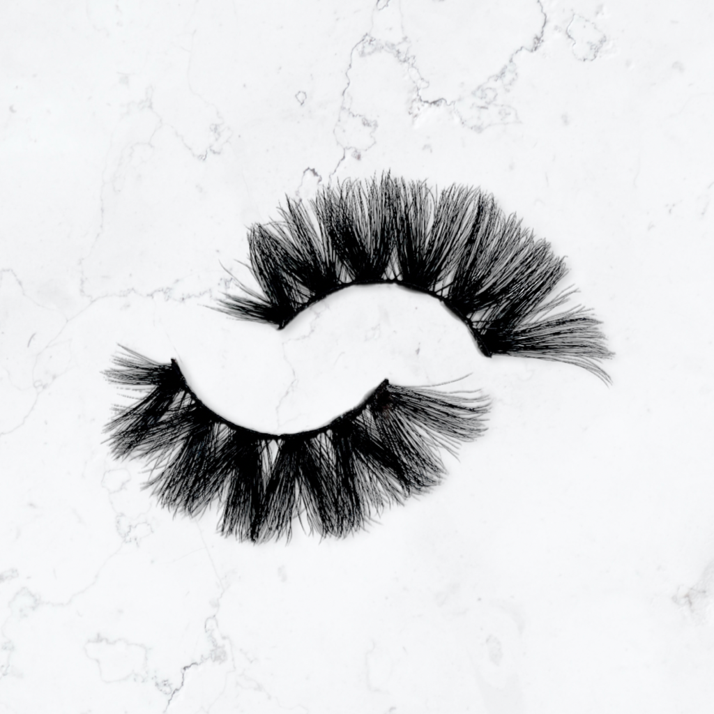 Cora faux mink lash, dramatic, crisscross, clustered, 20mm