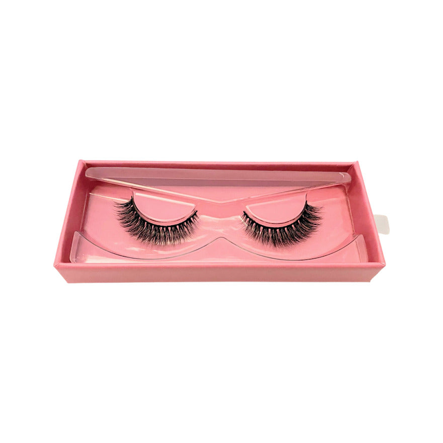 Kenzie faux mink lashes 11mm in pink case 