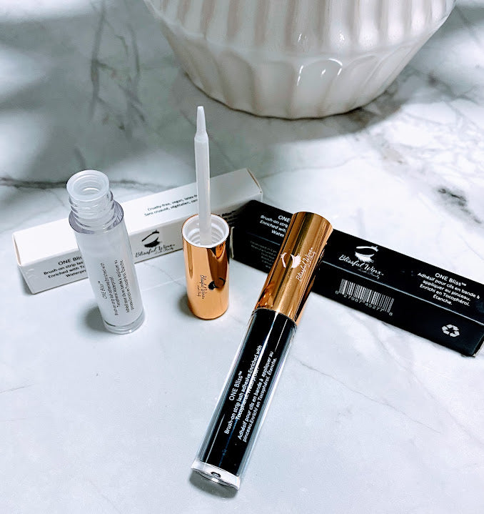 One Bliss brush-on lash adhesive