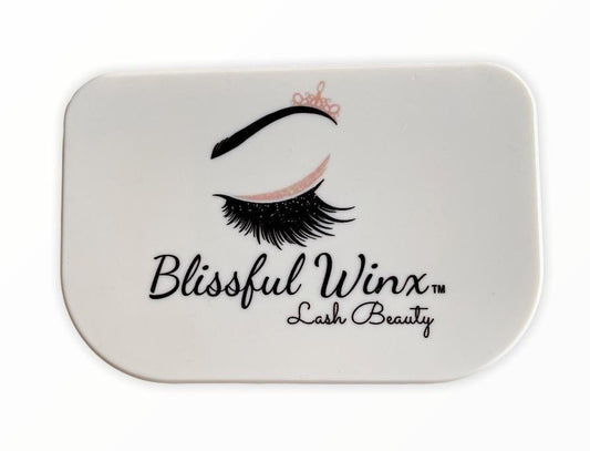 White lash storage case, top view